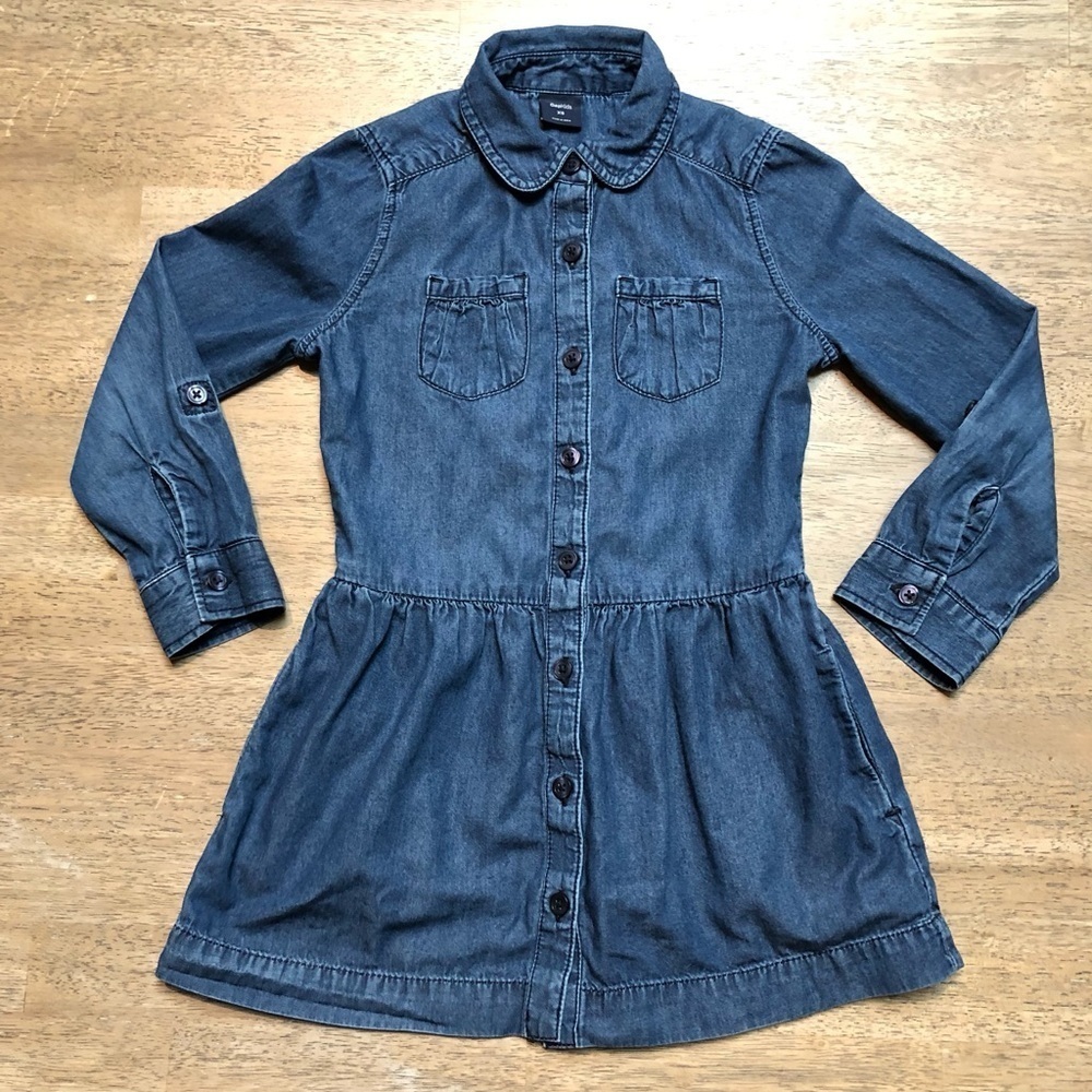 Gap Kids Girl’s Denim Button-Down Dress
